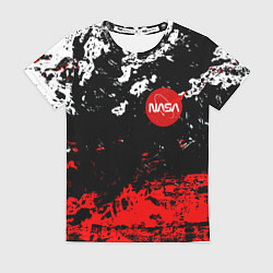 Футболка женская Nasa краски, цвет: 3D-принт