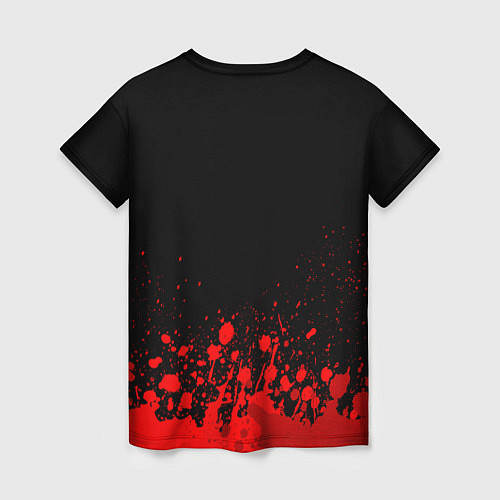 Женская футболка Metallica - red gradient посередине / 3D-принт – фото 2