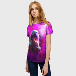 Футболка женская Космонавт красочный, цвет: 3D-принт — фото 2