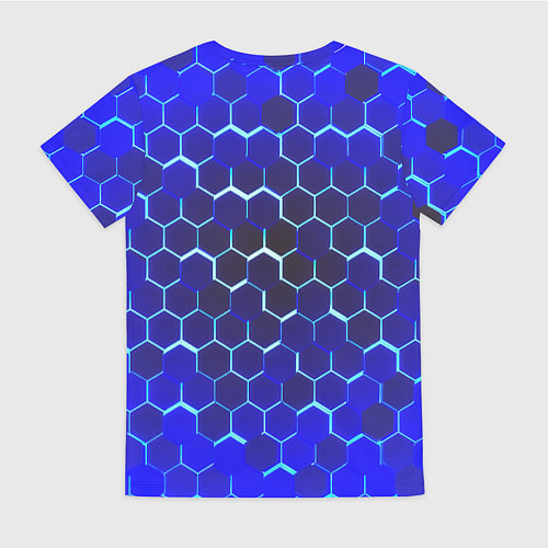 Женская футболка Nasa голубая броня / 3D-принт – фото 2