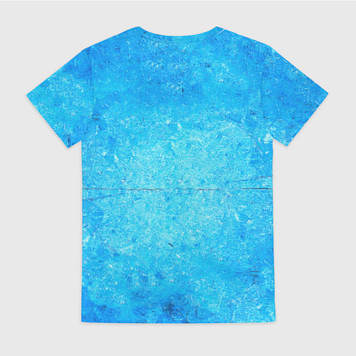 Женская футболка Фигуристка на синем / 3D-принт – фото 2