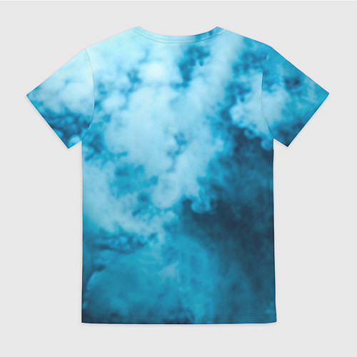 Женская футболка Бодибилдер в синем дыму / 3D-принт – фото 2