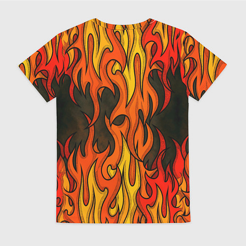 Женская футболка Языки пламени арт / 3D-принт – фото 2