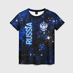 Женская футболка Звёздное небо России и герб