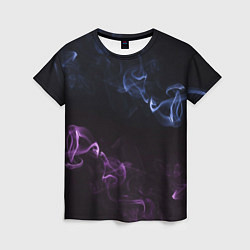 Футболка женская Color black blue pink, цвет: 3D-принт