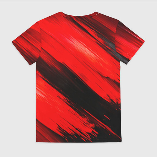 Женская футболка Юрий Хой красно-черный фон / 3D-принт – фото 2