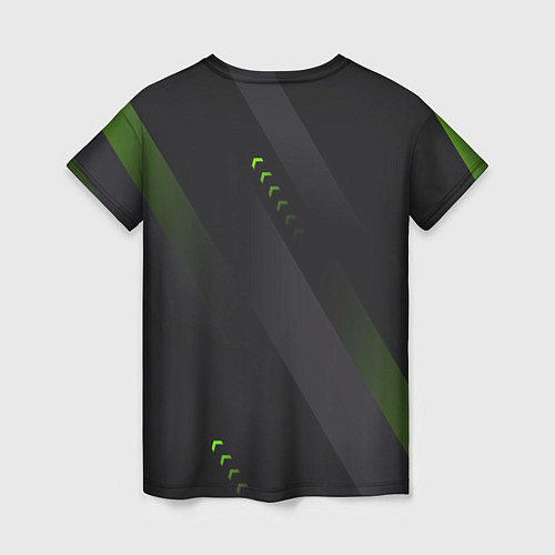Женская футболка Color black green / 3D-принт – фото 2