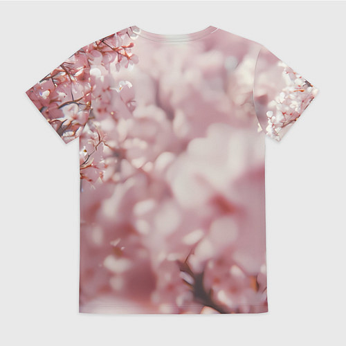 Женская футболка Космонавт в весенних листьях / 3D-принт – фото 2