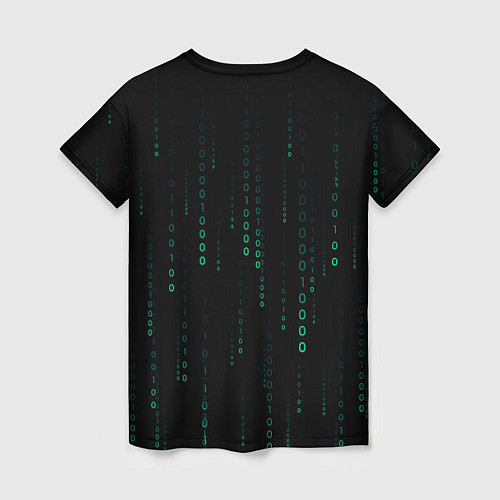 Женская футболка Color black turquoise / 3D-принт – фото 2