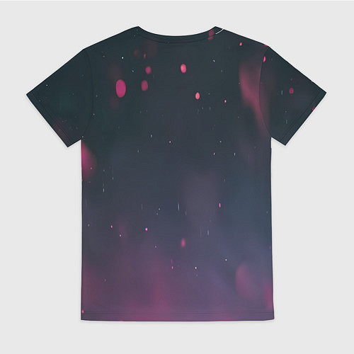 Женская футболка Красный череп в скафандре космонавта / 3D-принт – фото 2