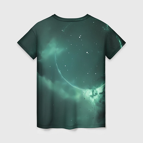 Женская футболка Космический скелет / 3D-принт – фото 2