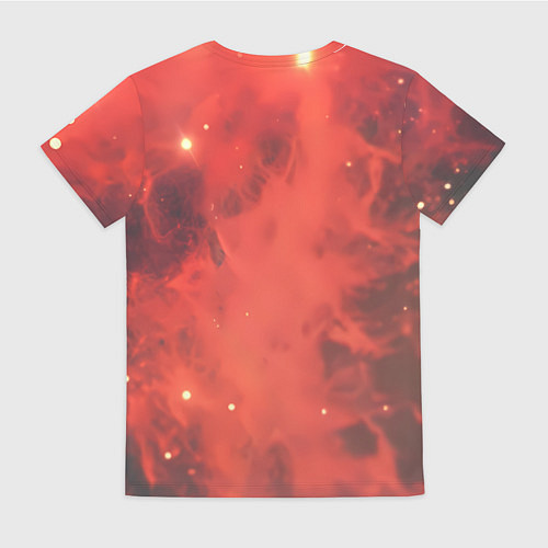 Женская футболка Девушка в космосе в костюме чужого / 3D-принт – фото 2