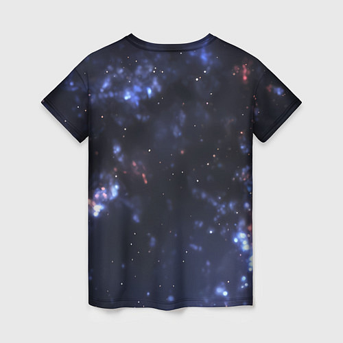 Женская футболка Чужой на фоне вселенной / 3D-принт – фото 2