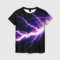 Футболка женская Lightning purple, цвет: 3D-принт