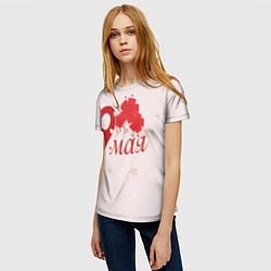 Футболка женская 9 мая со звездами, цвет: 3D-принт — фото 2