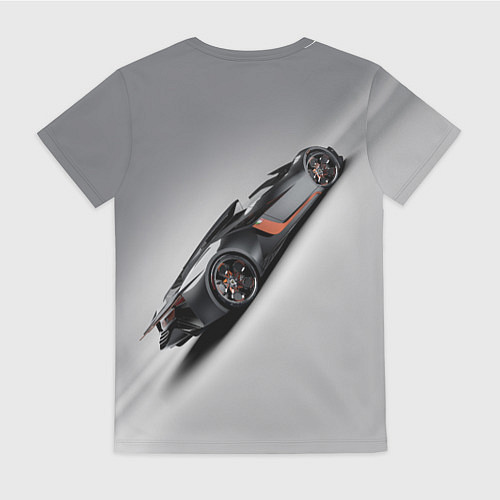 Женская футболка Lamborghini - racing car / 3D-принт – фото 2