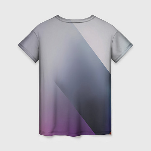 Женская футболка Color grey with stripes / 3D-принт – фото 2