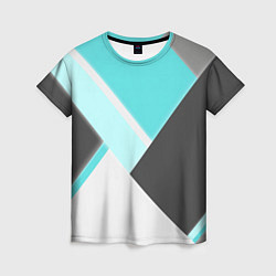 Футболка женская Color black blue, цвет: 3D-принт