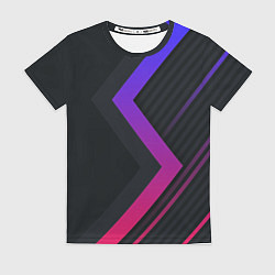 Футболка женская Color black line, цвет: 3D-принт