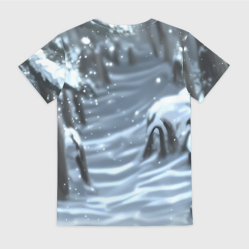 Женская футболка Зима - русский медведь / 3D-принт – фото 2