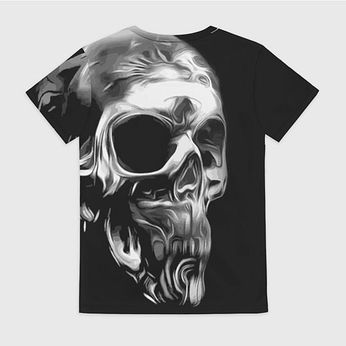 Женская футболка Стилизованный череп / 3D-принт – фото 2