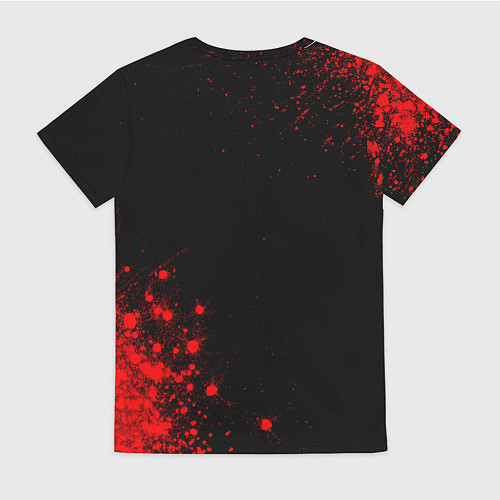 Женская футболка Thirty Seconds to Mars - red gradient вертикально / 3D-принт – фото 2