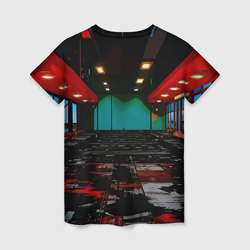 Женская футболка Барбер в барбершопе / 3D-принт – фото 2