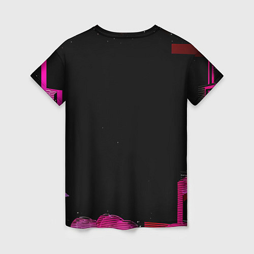 Женская футболка Барбер киберпанк / 3D-принт – фото 2