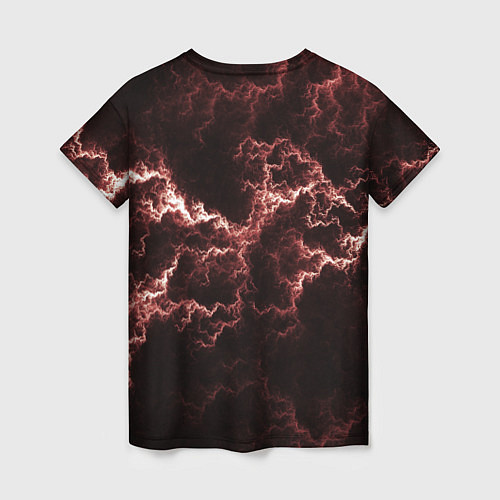 Женская футболка Lightning red / 3D-принт – фото 2
