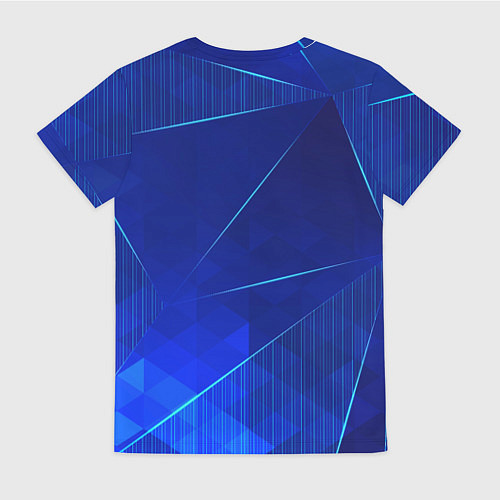 Женская футболка Bayern blue poly / 3D-принт – фото 2