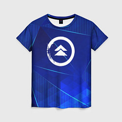 Женская футболка Ghost of Tsushima blue poly