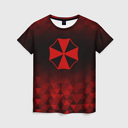 Женская футболка Resident Evil red poly