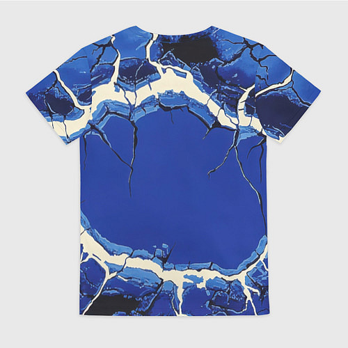 Женская футболка Russia blue abstract / 3D-принт – фото 2