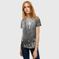 Футболка женская Hellsing - grey gradient вертикально, цвет: 3D-принт — фото 2