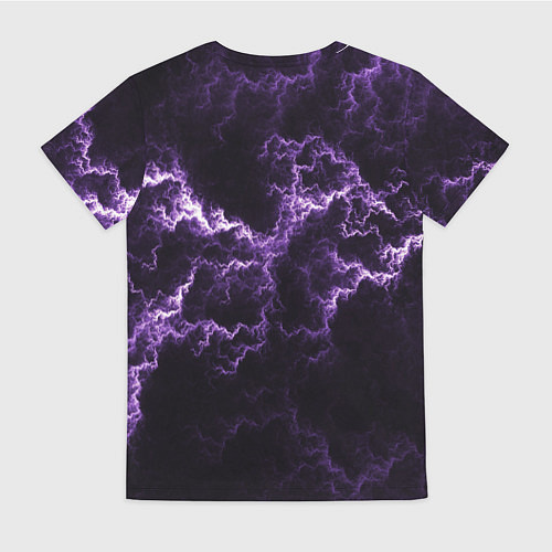 Женская футболка Lightning purple flicker / 3D-принт – фото 2