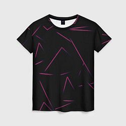 Футболка женская Color pink line, цвет: 3D-принт