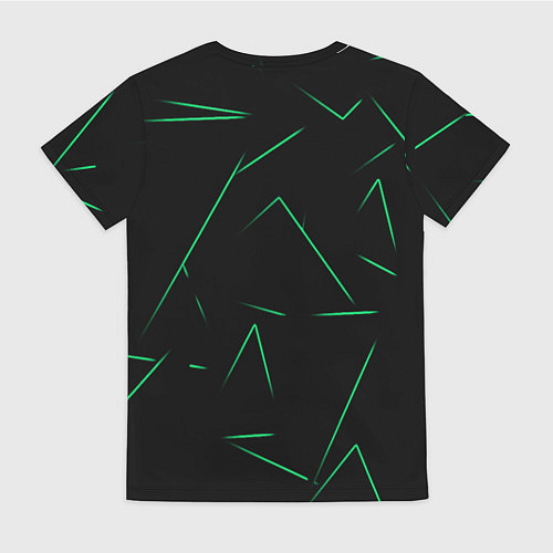 Женская футболка Color light green line / 3D-принт – фото 2