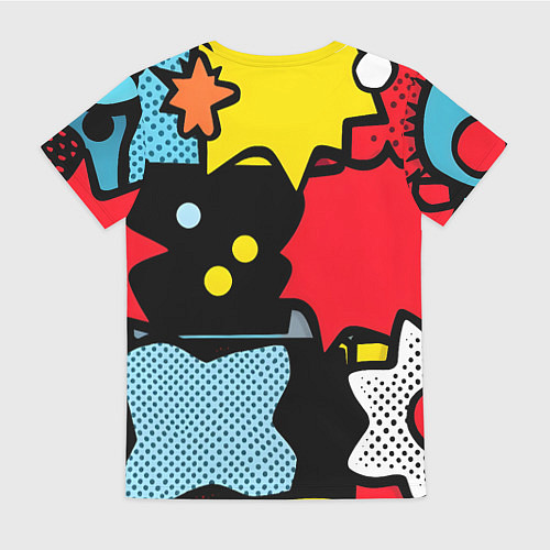 Женская футболка Поп абстракция / 3D-принт – фото 2