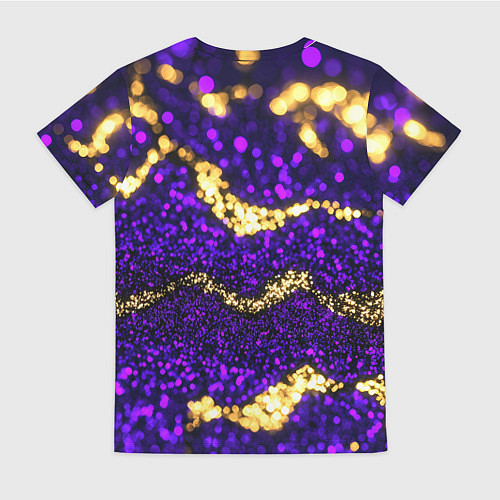 Женская футболка Россия - фиолетовая текстура / 3D-принт – фото 2