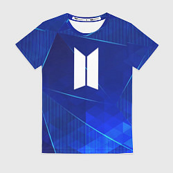 Футболка женская BTS blue poly, цвет: 3D-принт