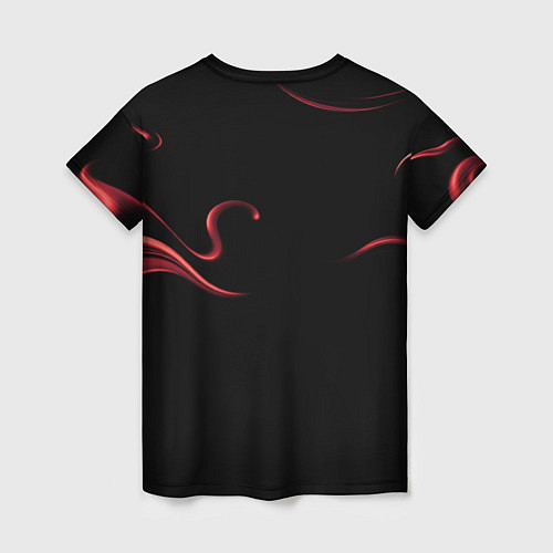 Женская футболка Color red abstraction / 3D-принт – фото 2