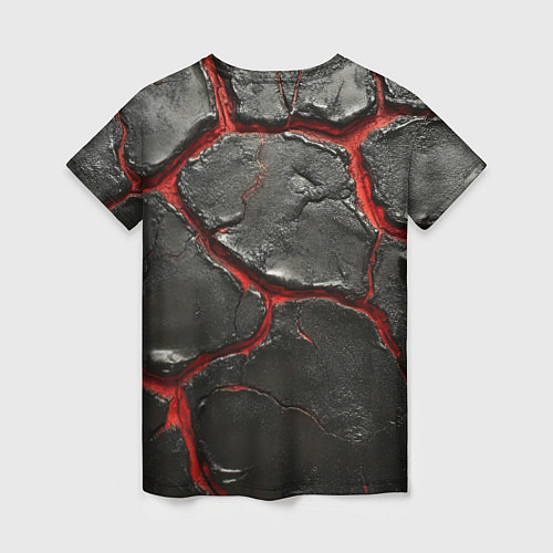 Женская футболка Герб России черные плиты / 3D-принт – фото 2