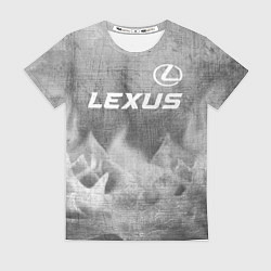 Женская футболка Lexus - grey gradient посередине