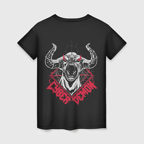Женская футболка Cyber demon doom / 3D-принт – фото 2