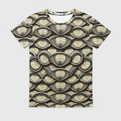 Футболка женская Объемный египетский паттерн, цвет: 3D-принт
