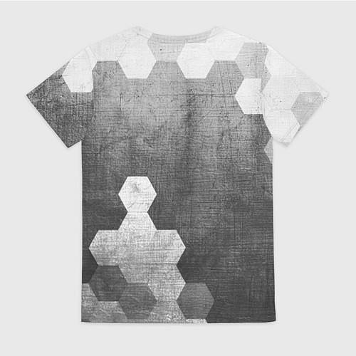 Женская футболка Fiat - grey gradient вертикально / 3D-принт – фото 2