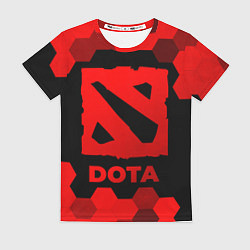 Футболка женская Dota - red gradient, цвет: 3D-принт