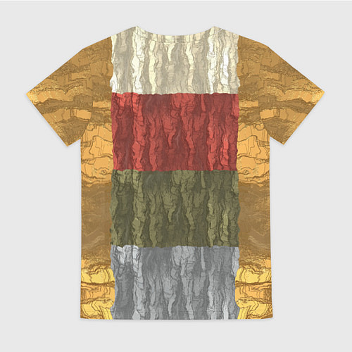 Женская футболка Цветной узор абстрактная графика / 3D-принт – фото 2