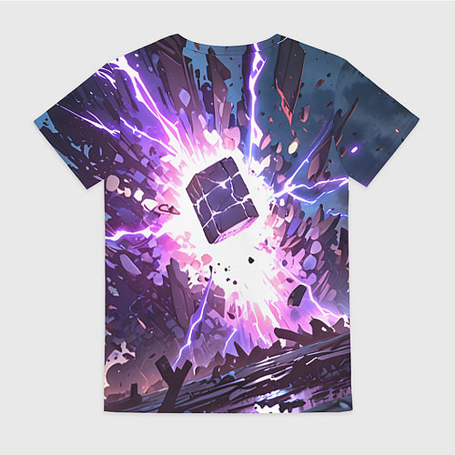 Женская футболка Магический куб / 3D-принт – фото 2