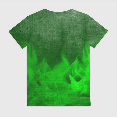 Женская футболка Fiat - green gradient посередине / 3D-принт – фото 2